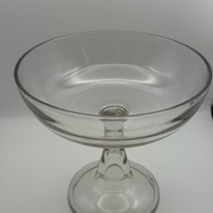 Antique 19th Century American Pressed EAPG Glass Tazza Compote Footed Fruit Bowl Measures