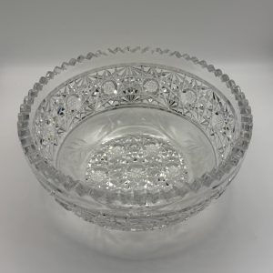 Vintage Clear Glass Bowl Moon and Stars