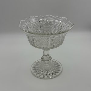 Lead Crystal Stemmed Footed Pedestal Candy Dish