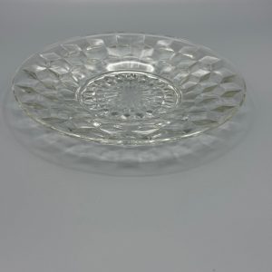 Depression Era Cube Glass Plate Jeanette Glass Co.