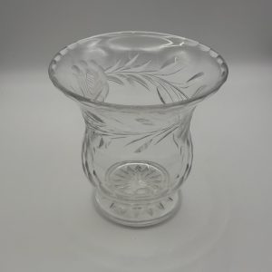 Waterford Crystal Cut Floral Design Vase