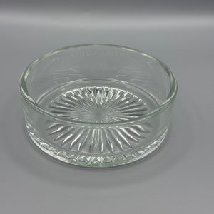 Small Round Vintage Glass Starburst Candy Nut Dish