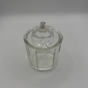 Clear Glass Mustard Jar