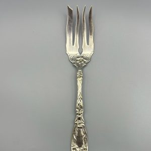 Silver Plated Cold Meat Serving Fork Oxford Silver Plate Co. Narcissus Pattern