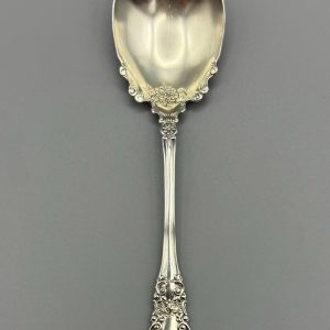 Silver Plated Berry Spoon Evans &amp, Son Utica NY Monogrammed C