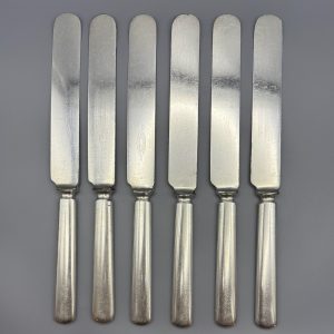 Six Silver Plated Dinner Knives 1890 Jennings Bros.