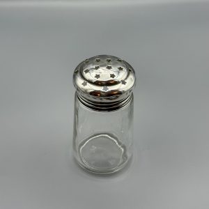 Antique Sterling Silver and Glass Sugar Shaker